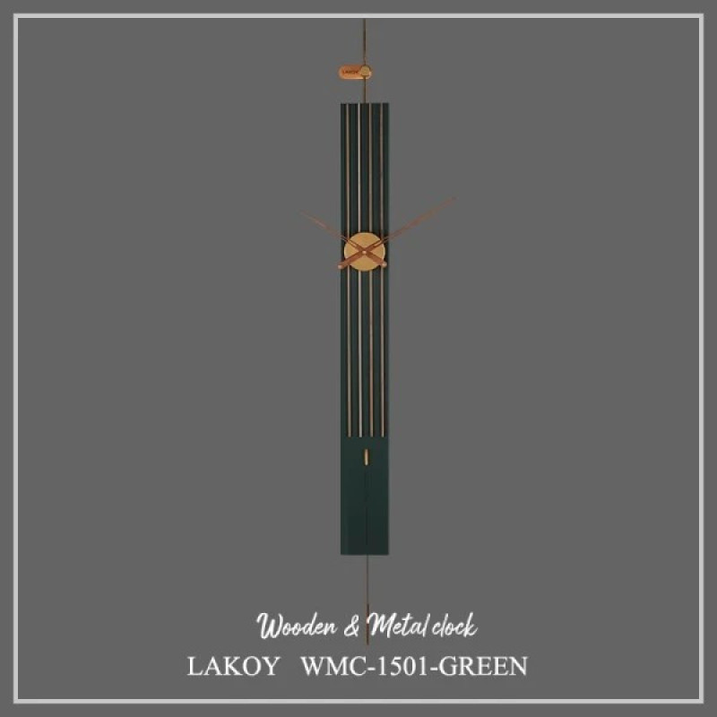 ساعت دیواری عقربه‌ای با نشانگر فانتزی مدل WM-1501-GREEN