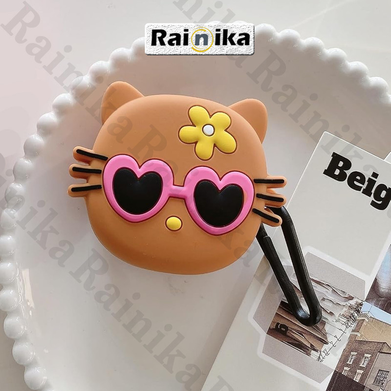 کاور رینیکا مدل Buds Funny Cute Cat مناسب برای کیس هدفون بی سیم سامسونگ Galaxy Buds Live  Buds Pro  buds 2  buds 2 pro  Fe