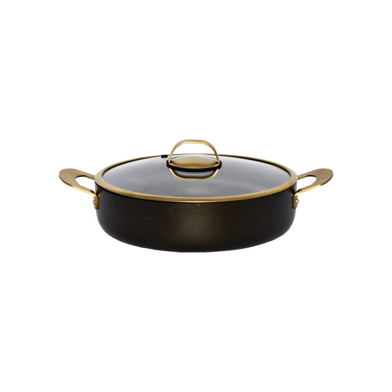 سرویس قابلمه و تابه گرانیتی 11 پارچه بی.وی.کی طرح GOLD کد 714611