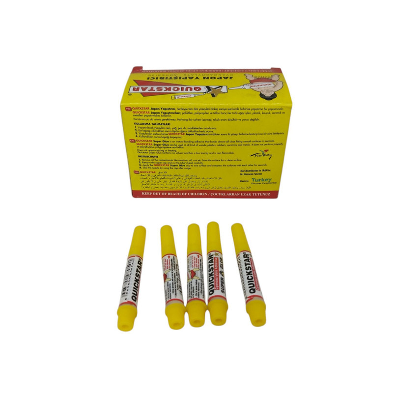 چسب قطره ای کوییک استار مدل QS وزن یک و نیم گرم بسته 5 عددی