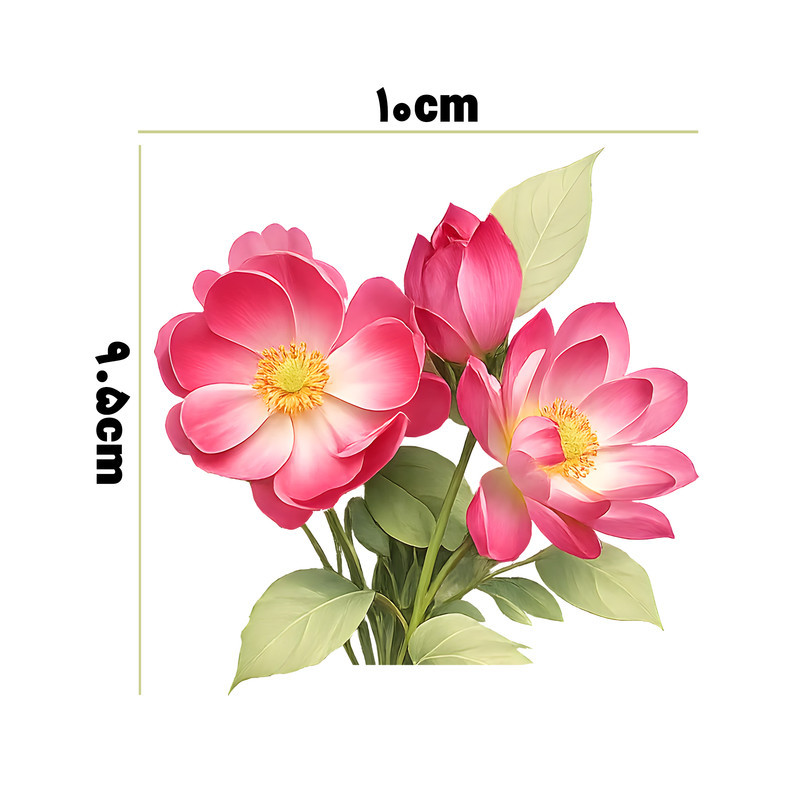 استیکر کلید و پریز طرح گل مدل kp-101 مجموعه 10 عددی