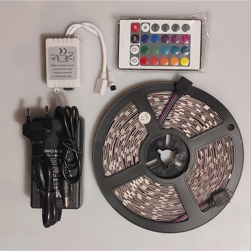 ریسه ال ای دی مدل دریم لایت گیمینگ 16 رنگ کد RGB 12v طول 10 متر