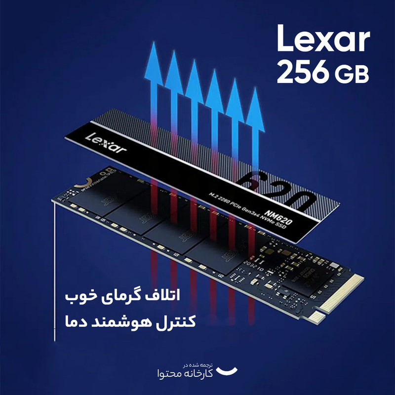 اس اس دی اینترنال PCIe Gen3 x4 لکسار مدل NM620 ظرفیت 256 گیگابایت