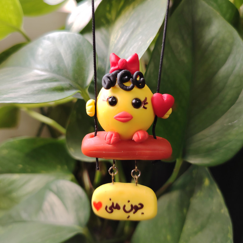 آویز خودرو مدل جوجه قلبی