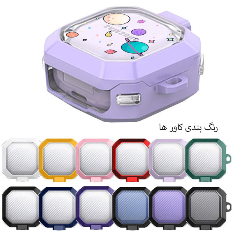 کاور طرح Colorful Space مناسب برای کیس هدفون سامسونگ Galaxy Buds Live  Buds Pro  Buds 2  Buds 2 Pro