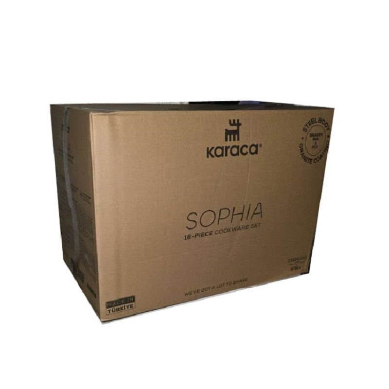سرویس قابلمه و تابه استیل 16 پارچه کاراجا مدل Sophia همراه با ابزار آشپزی