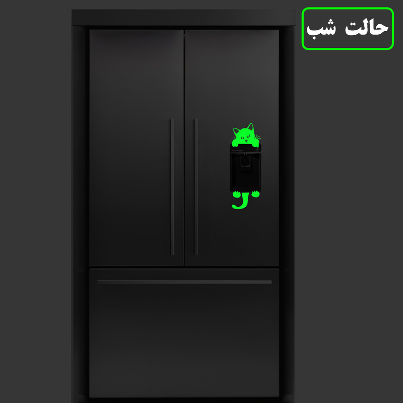 استیکر کلید و پریز مدل شبنما طرح گربه آویزان