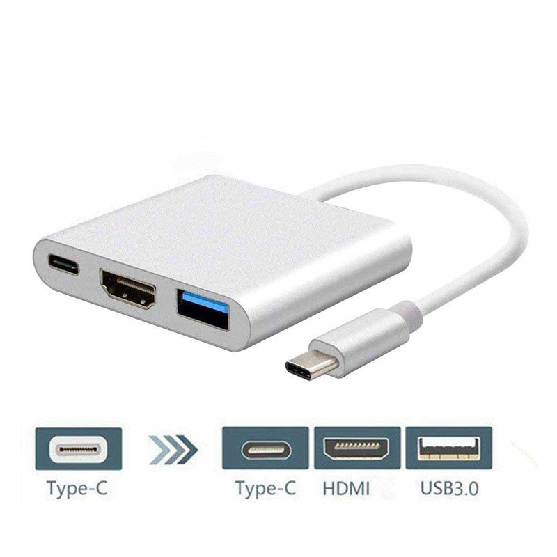 مبدل USB-C به USB-C  USB 3.0  HDMI 4K  مدل Adapter 3 in1