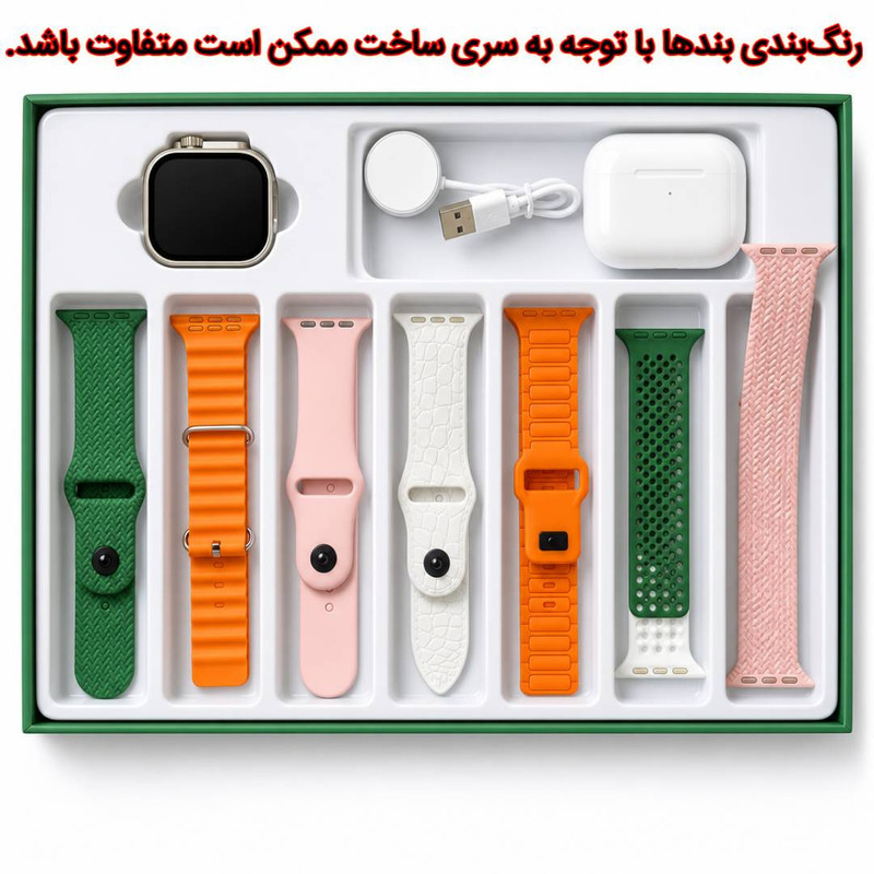 ساعت هوشمند 49 میلی متری کا ۱۲ مدل پلاس با بند سیلیکونی به همراه هدفون بلوتوثی