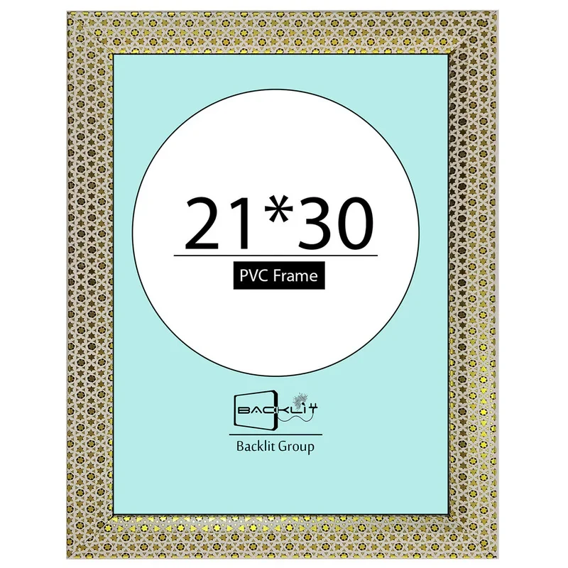 قاب عکس بکلیت طرح خاتم مدل لبه خم دیواری سایز 30×21 سانتی متر