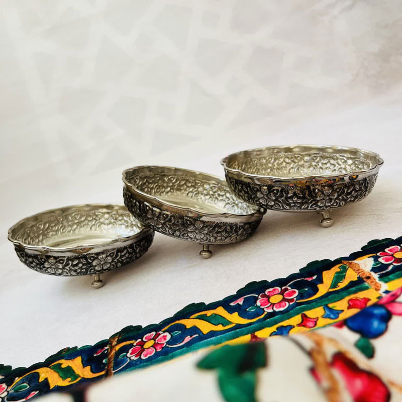 پیاله آجیل خوری مسی کد ZH321.21 مجموعه 6 عددی