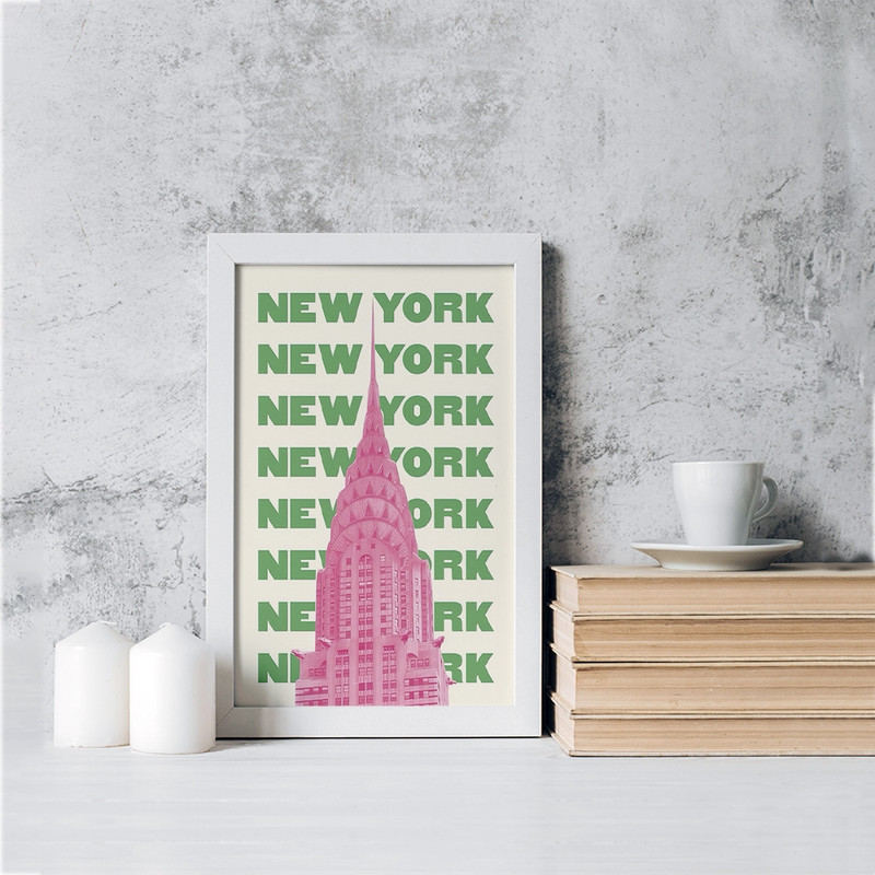 تابلو خندالو مدل نیویورک (New York) کد F5954