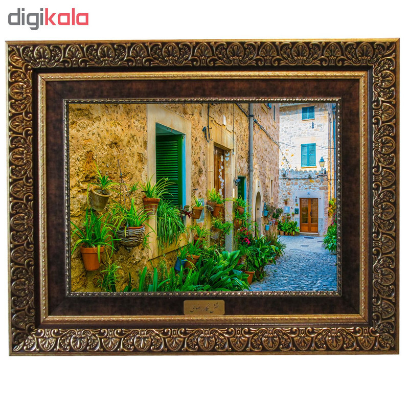 تابلو فرش ماشینی نقش نگار رضوی طرح منظره کد 5528KC