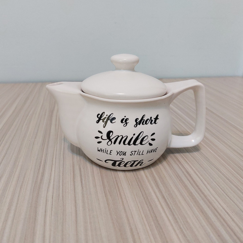 قوری طرح نوشته Life is Short کد 160219
