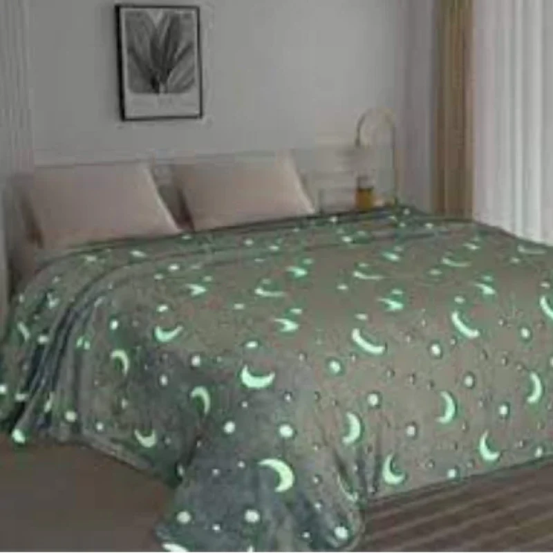 پتو مسافرتی 2 نفر ویراگیتا مدل شبنماماه و ستاره سایز 220x200 سانتی‌متر