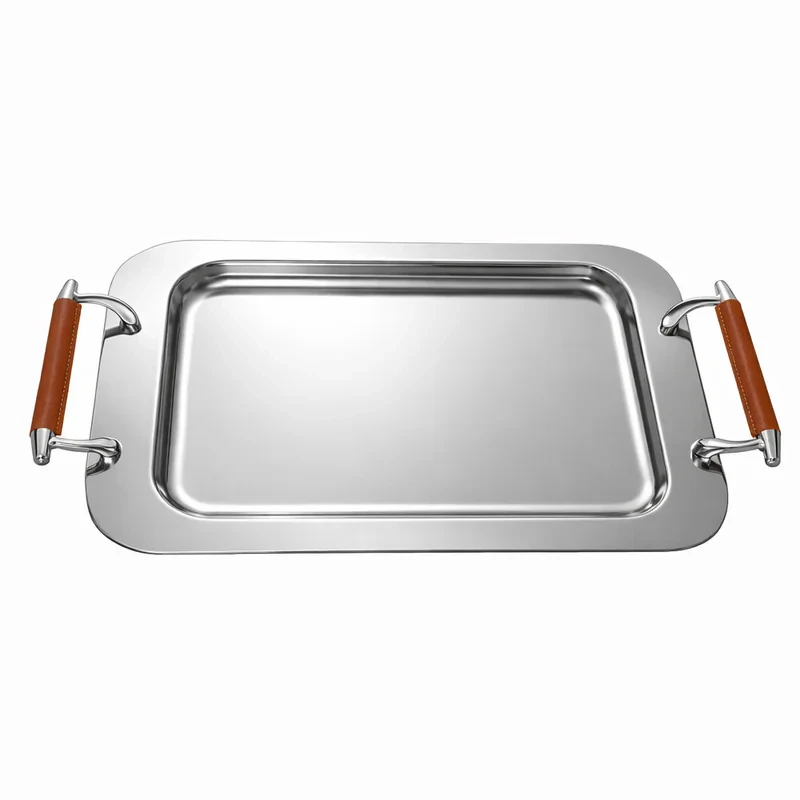 سینی دسته دار مدل NS8 کد Charm10-18 سایز 40*25 سانتی متر