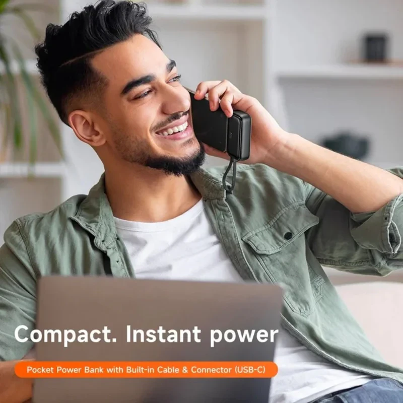 پاوربانک مک دودو مدل MC-7800 ظرفیت 5000 میلی‌آمپر ساعت به همراه کابل تبدیل USB-C