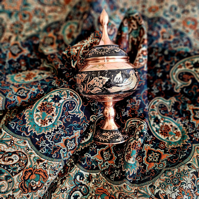 ست هدیه نگارستان نیلی مدل مس و ترمه کد almas24