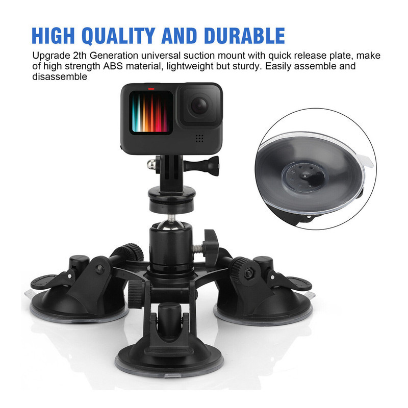 پایه نگهدارنده دوربین ورزشی مدل Triple Suction Cup
