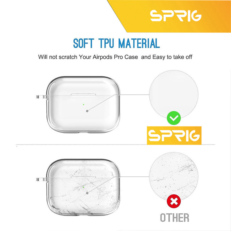 کاور اسپریگ مدل Transparent Guard مناسب برای کیس اپل ایرپاد Airpod Pro  Airpod pro 2