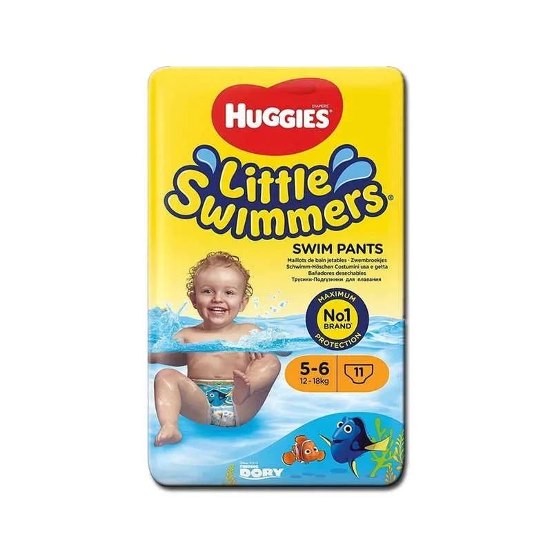 پوشک کودک هاگیز مدل Little swimmer  سایز 5-6  بسته 11 عددی