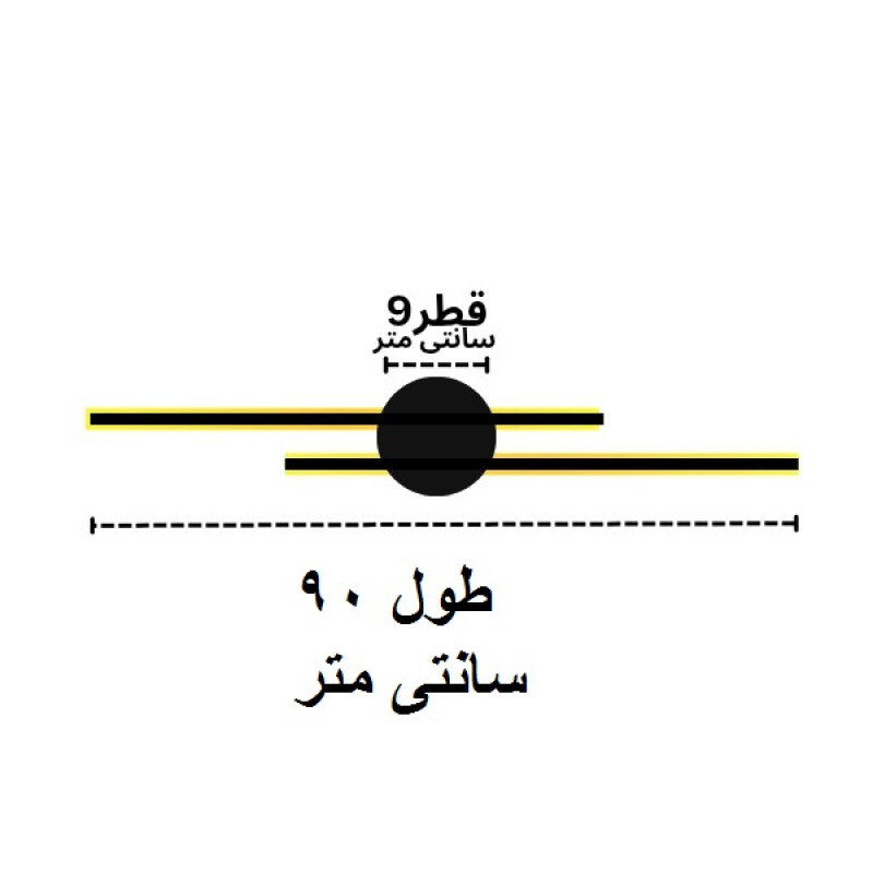 لوستر سقفی مدل دو خط 6060