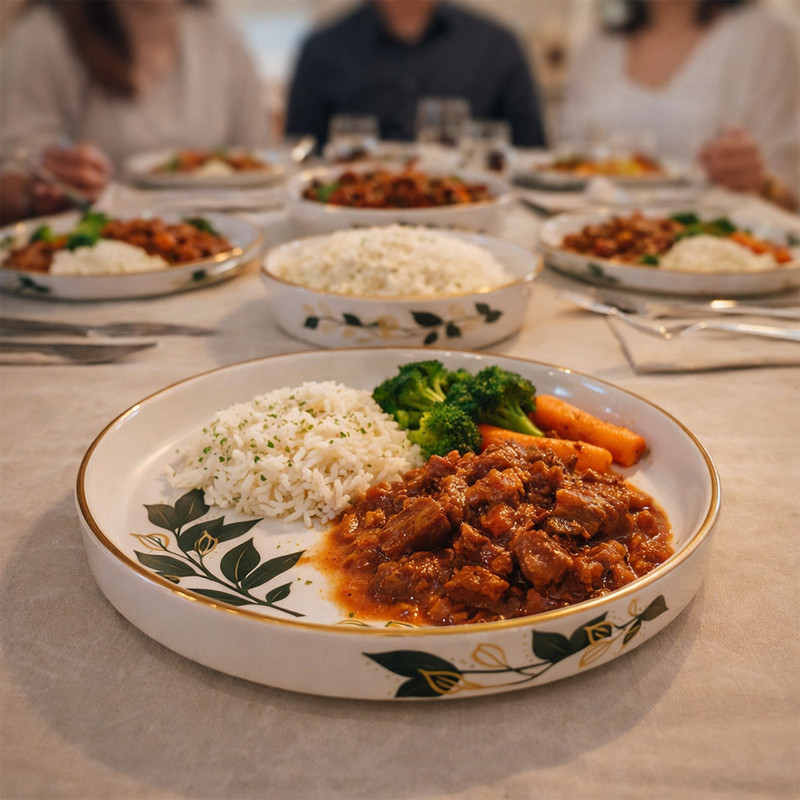 بشقاب خورش خوری مدل دیس سرو کد P31