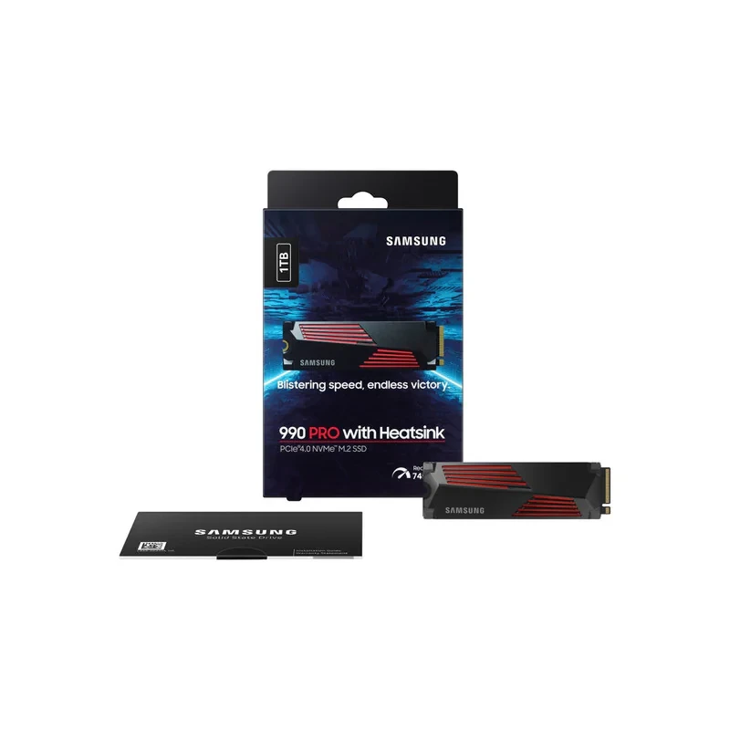 اس اس دی اینترنال PCIe Gen4 x4 سامسونگ مدل SSD SAMSUNG 990 PRO w Heatsink 1TB M.2 ظرفیت 1 ترابایت