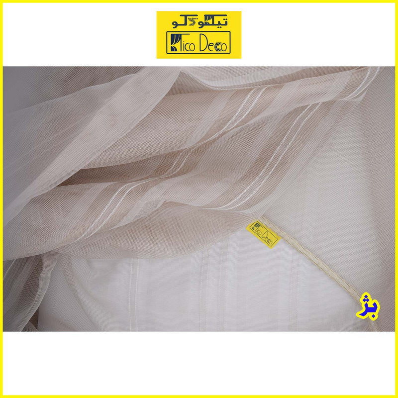 پرده تیکو دکو مدل دوخت ساده حریر ژوردار  سایز 280 × 400 سانتی‌متر