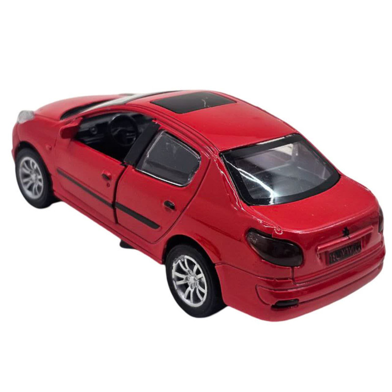 ماشین بازی ناب سل مدل پژو 207 فلزی موزیکال چراغدار عقب کش کد Peugeot 207 metallic musical with pull-back lights