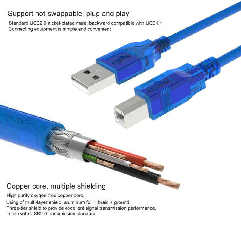 کابل پرینتر USB مدل TC 01 طول 1.5 متر