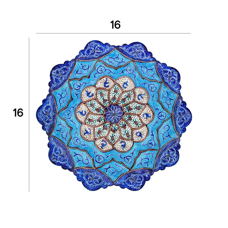 بشقاب میناکاری مسی فرازهنر کد 161