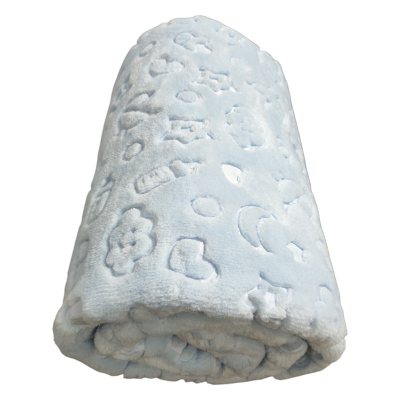 پتو کودک و نوزاد ازدیلک مدل Embos Mavi سایز 120×100 سانتی متر