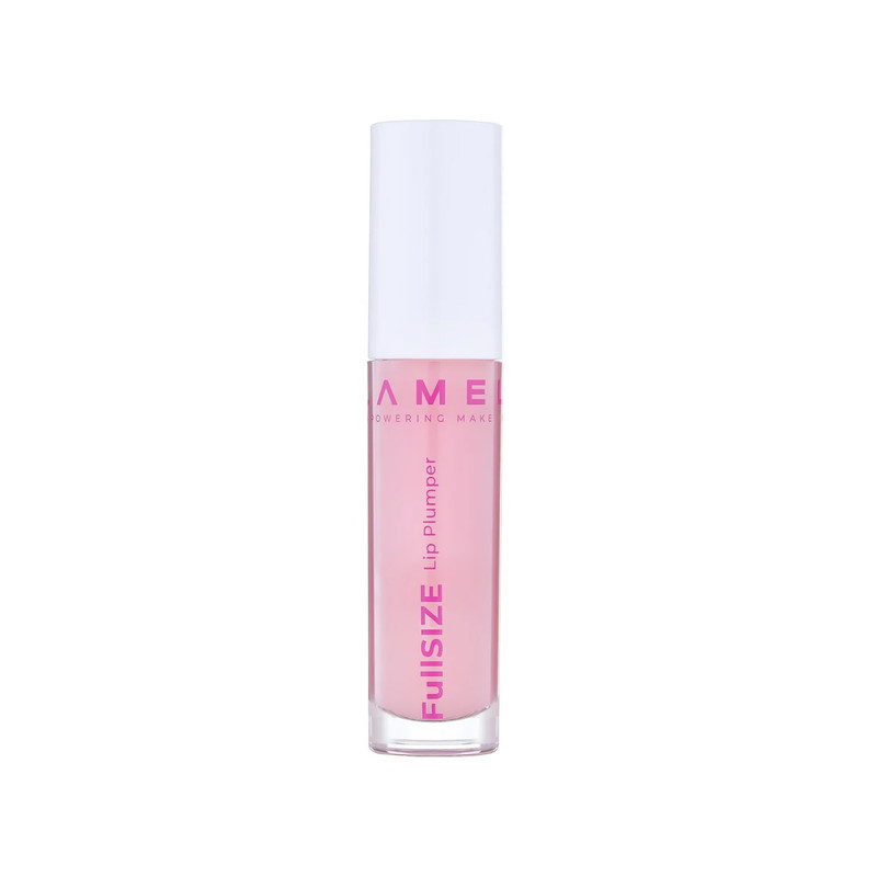 بالم لب حجم‌دهنده لامل مدل Plumper 402 حجم 4ml مرطوب‌کننده با گلیسیرین مناسب پوست خشک، ترک‌خورده و حساس بانوان، براش‌دار و رنگ صورتی روشن