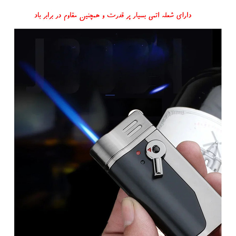 فندک جوبن گازی مدل قفل دار طرح چندکاره لاکچری کد 52