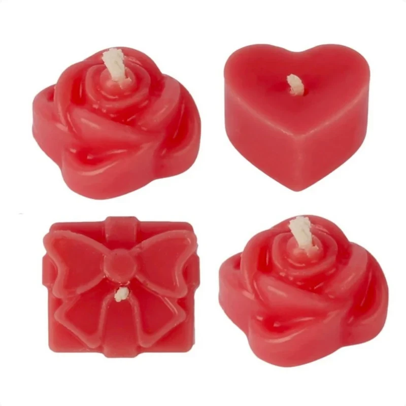 شمع شناور معطر مدل جعبه هدیه با رایحه رزماری زمان اتمام 1 ساعت مجموعه 4 عددی