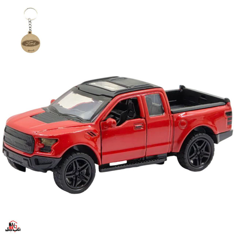 ماکت ماشین ناب سل مدل فورد رپتور فلزی موزیکال چراغدار FORD به همراه جاسوییچی