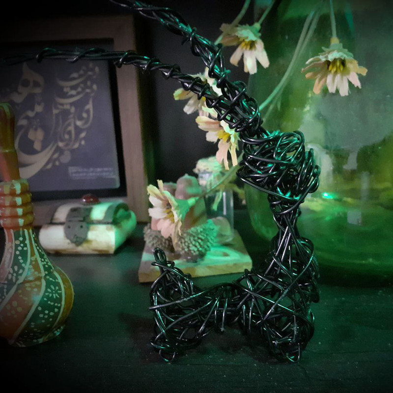 مجسمه سیمی مدل بز مینیمال