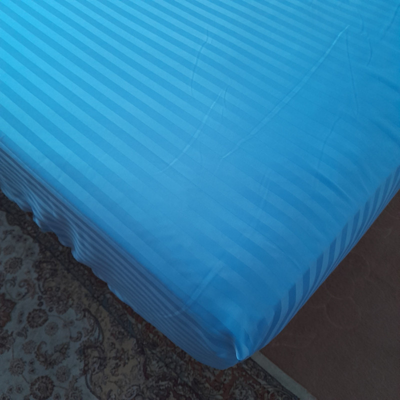 سرویس ملحفه مدل کشدار ni06034 طرح هتلی کد 180 دو نفره سه تکه