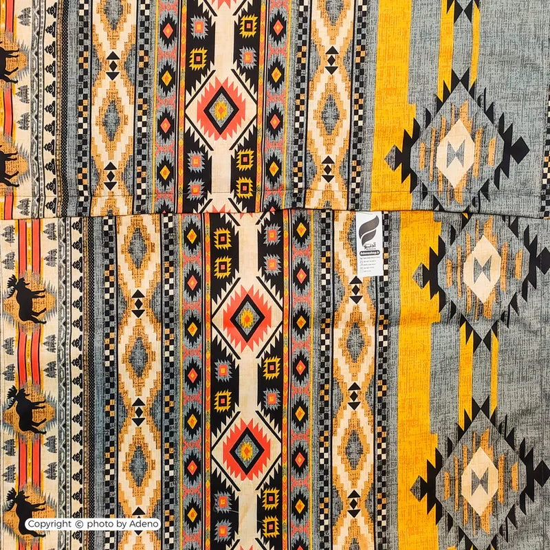 روکش لحاف مایکروفایبر آدنو مدل قشقایی کد CH156 یک نفره سایز 220x160 سانتی‌متر
