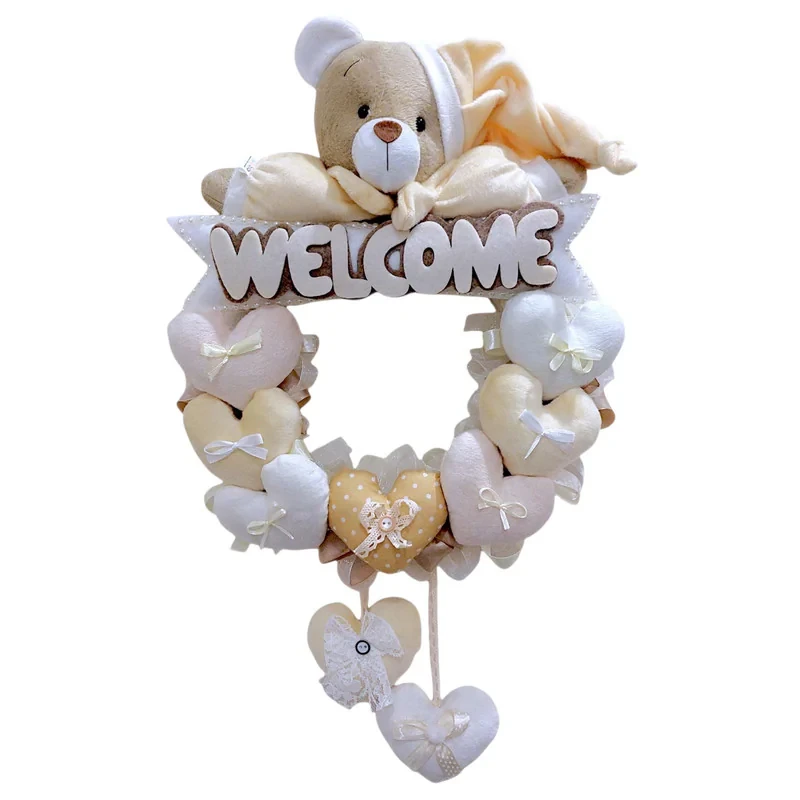 آویز تزیینی اتاق کودک طرح خرس نانان مدل Welcome کد WCrm