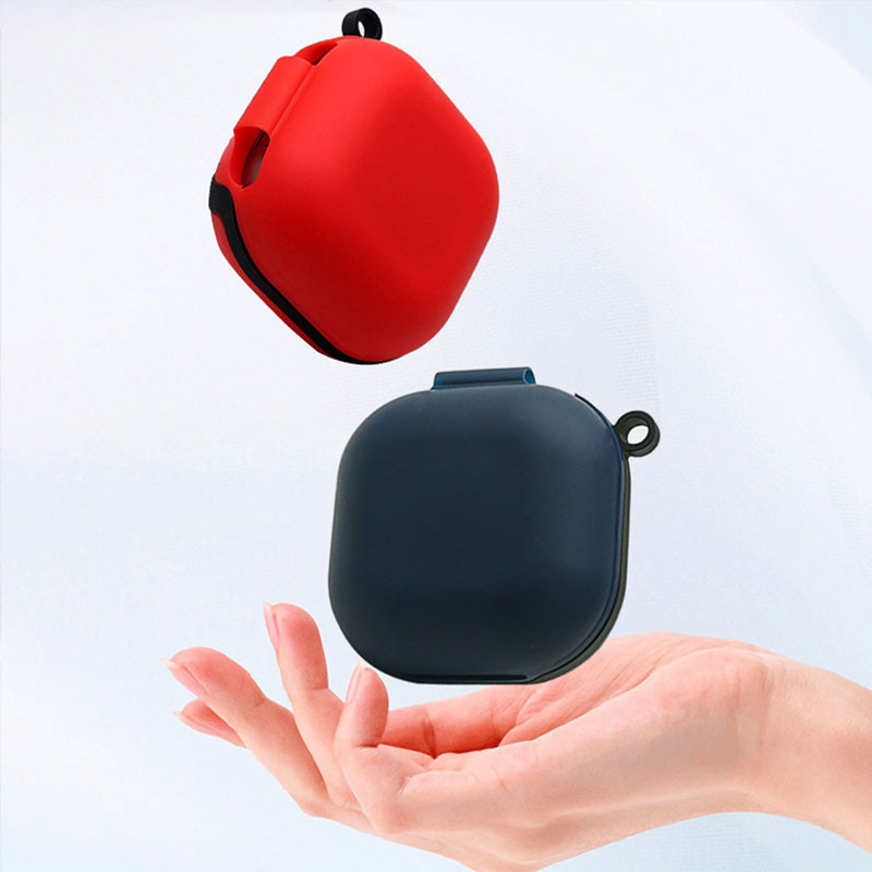 کاور مسیر مدل Silicone Metal Ring مناسب برای کیس بی سیم هدفون سامسونگ Galaxy Buds Live  Buds Pro  Buds 2  Buds 2 Pro  Buds FE به همراه گیره