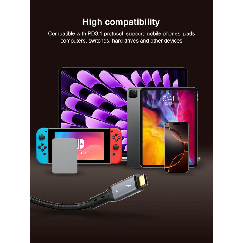 کابل USB-C الدینیو مدل TC-11c 240W طول 1 متر