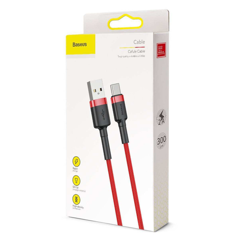 کابل تبدیل USB به USB-C باسئوس مدل CATKLF-U09 Cafule طول 3 متر