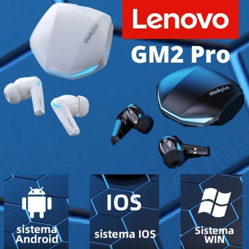 هدفون بلوتوثی لنوو مدل Live Pods GM2 Pro بدون قابلیت نویز کنسلینگ، درگاه شارژ USB Type-C، دارای دستیار صوتی، مقاوم در برابر رطوبت و عرق