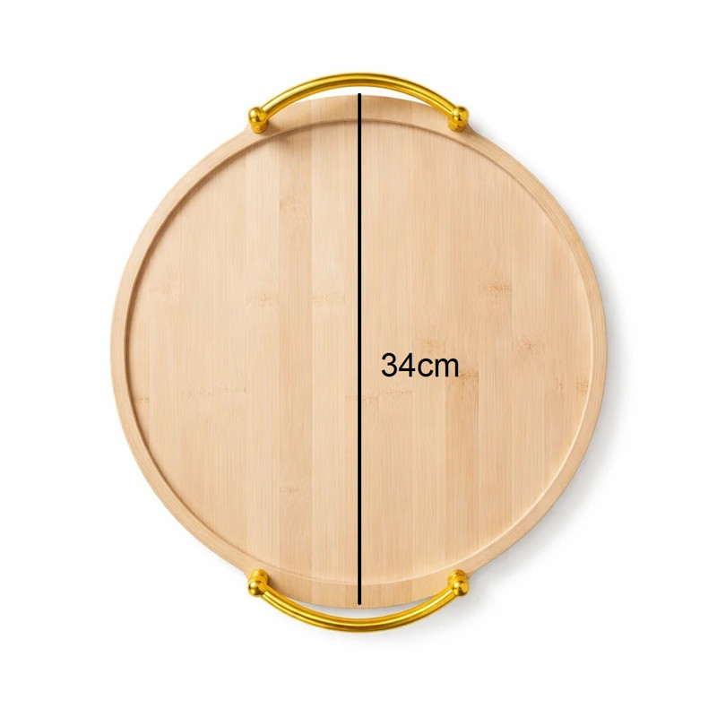 سینی دسته دار مدل بامبو کد A34 سایز 34x34 سانتی متر