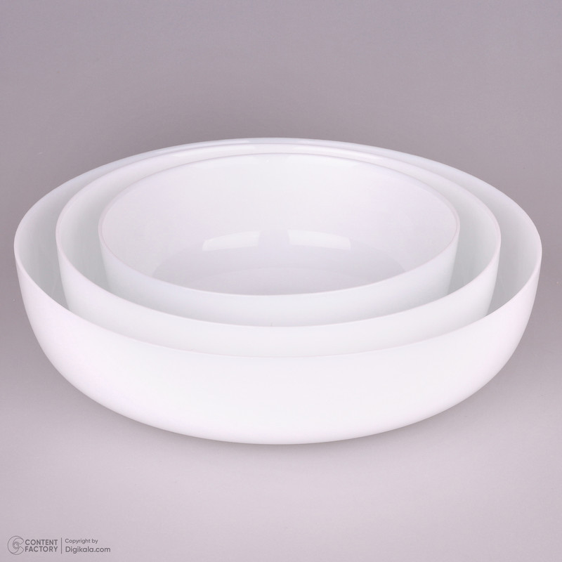 مجموعه 3 عددی ظرف سرو و پذیرایی آرکوپال گلدن اوپال مدل Diwali Smart با طراحی دایره‌ای، مقاوم در برابر حرارت و شوک دمایی، قابل استفاده در مایکروویو و شست‌وشو با ماشین ظرفشویی