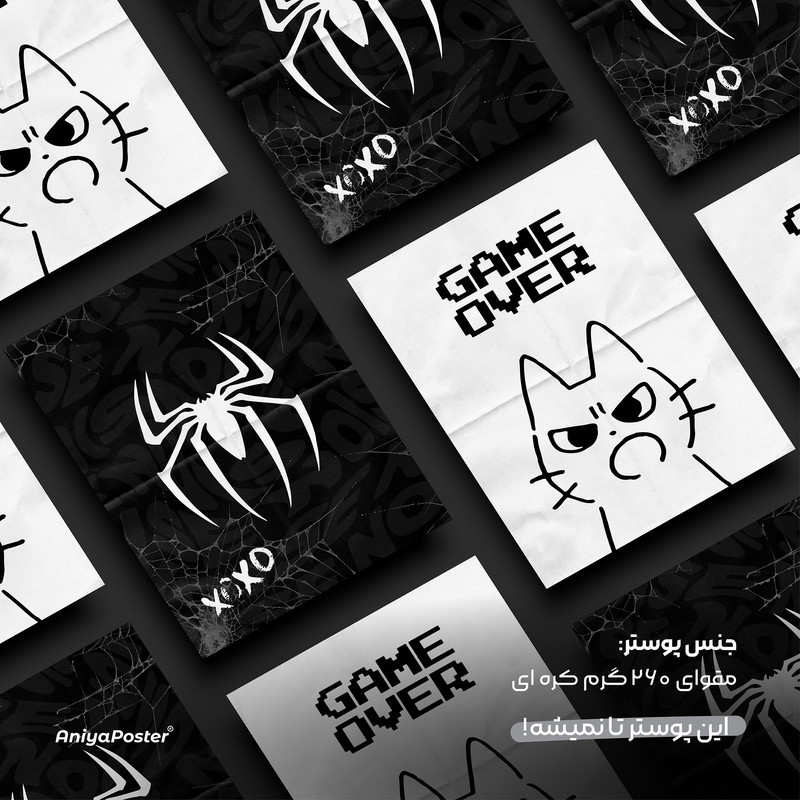 پوستر مدل مجموعه ۴ عددی طرح بلک کد ۱۲