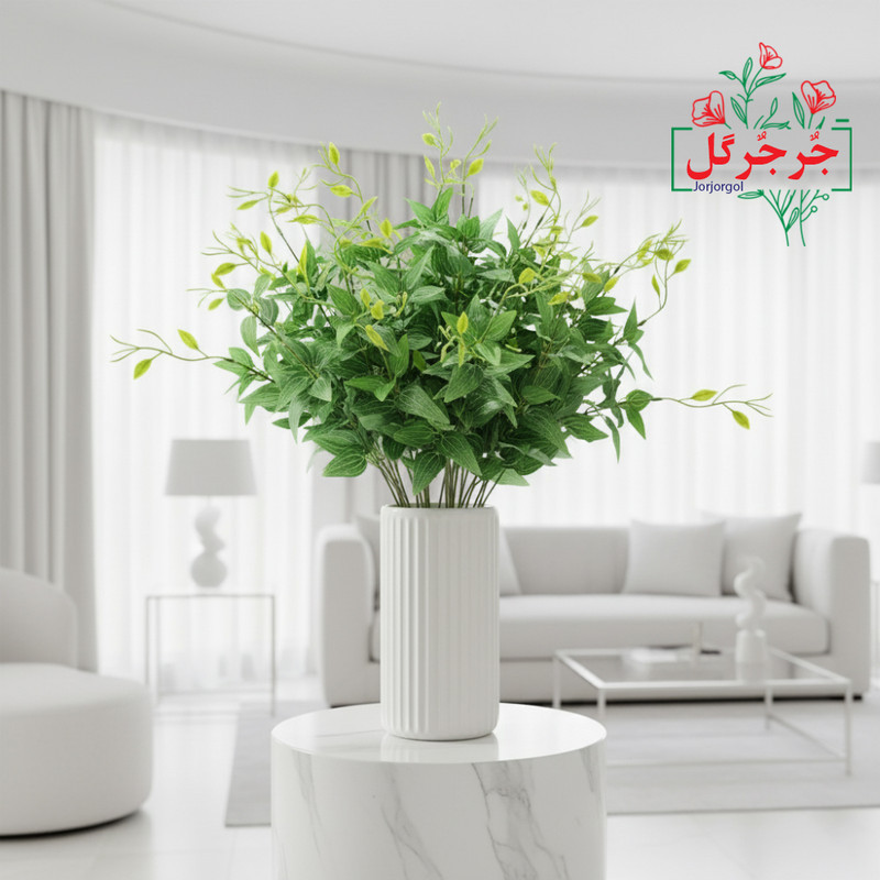گل مصنوعی جُرجُرگل مدل بوته برگ چای