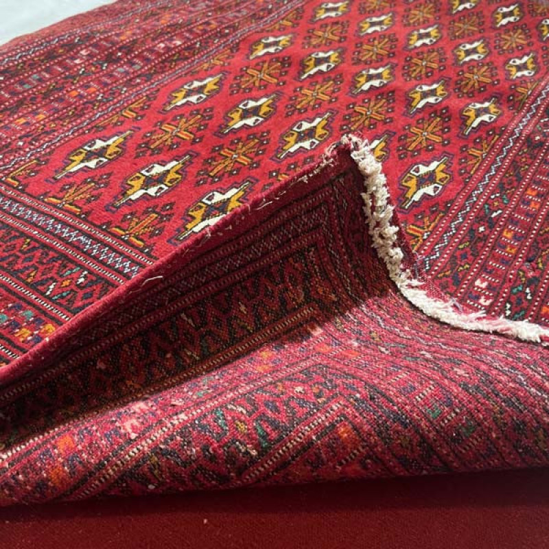 فرش دستبافت نیم متری مدل بلوچ کد Nkpa.ha21new زمینه قرمز